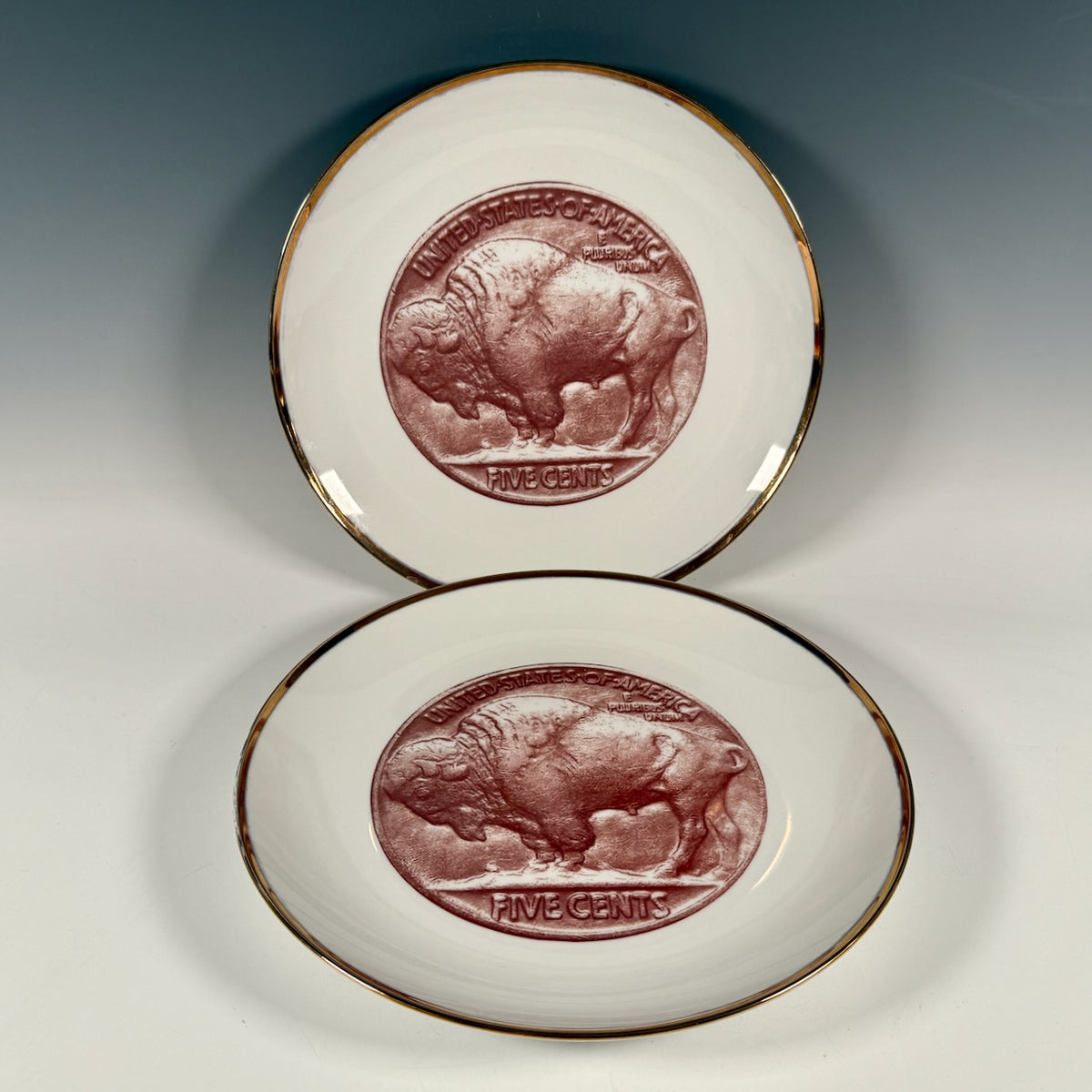 Kurt Weiser buffalo nickel plates, set of 2