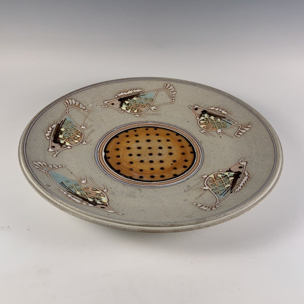 Donn Hedman large platter with fish motif