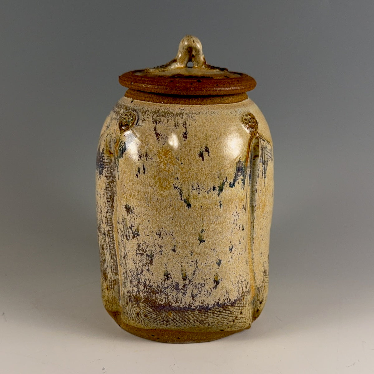 Les Lawrence lidded jar, 1 of 2